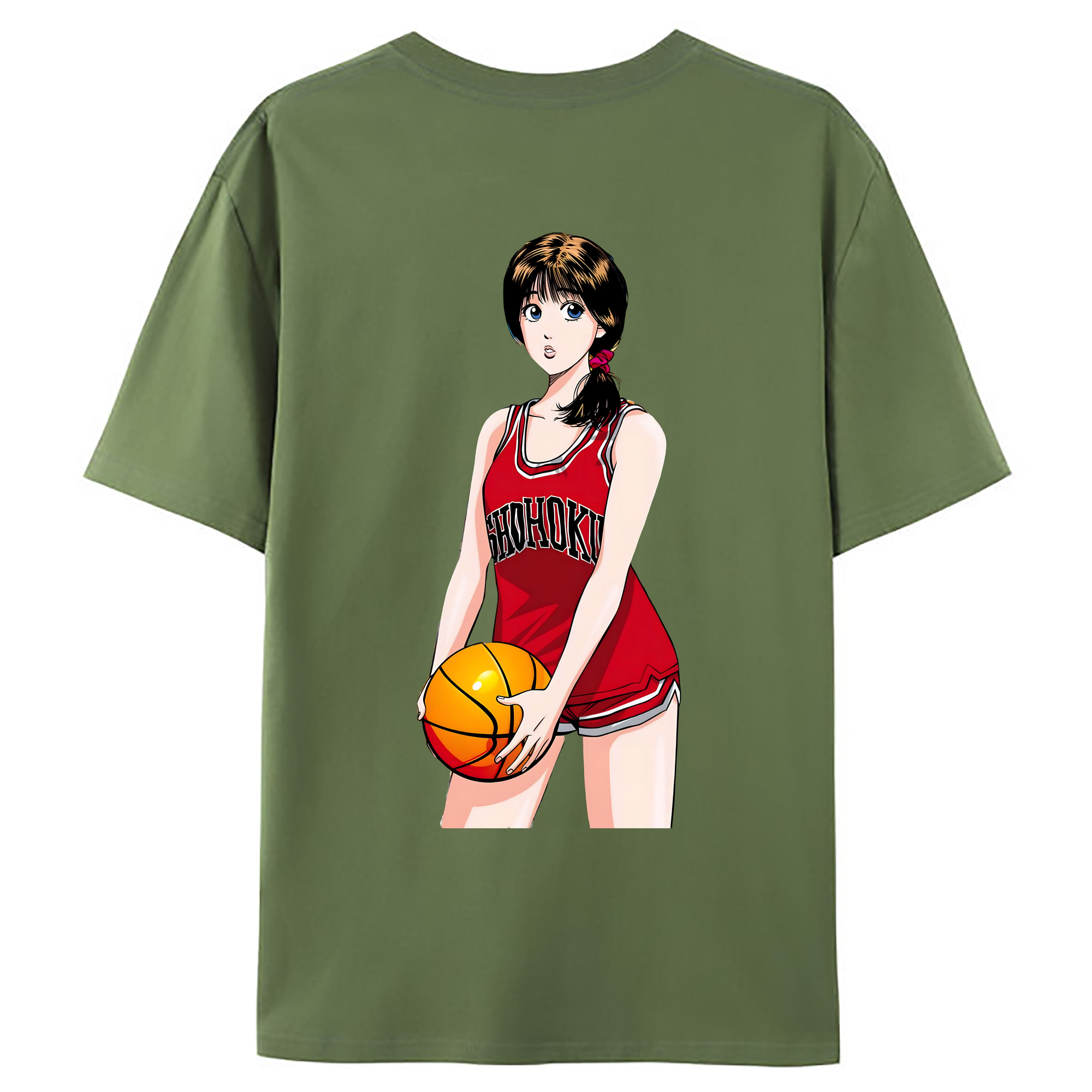 （画像用） SLAM DUNK／スラムダンク 綿100％ メンズ半袖Tシャツ（バックプリント） 通気性
